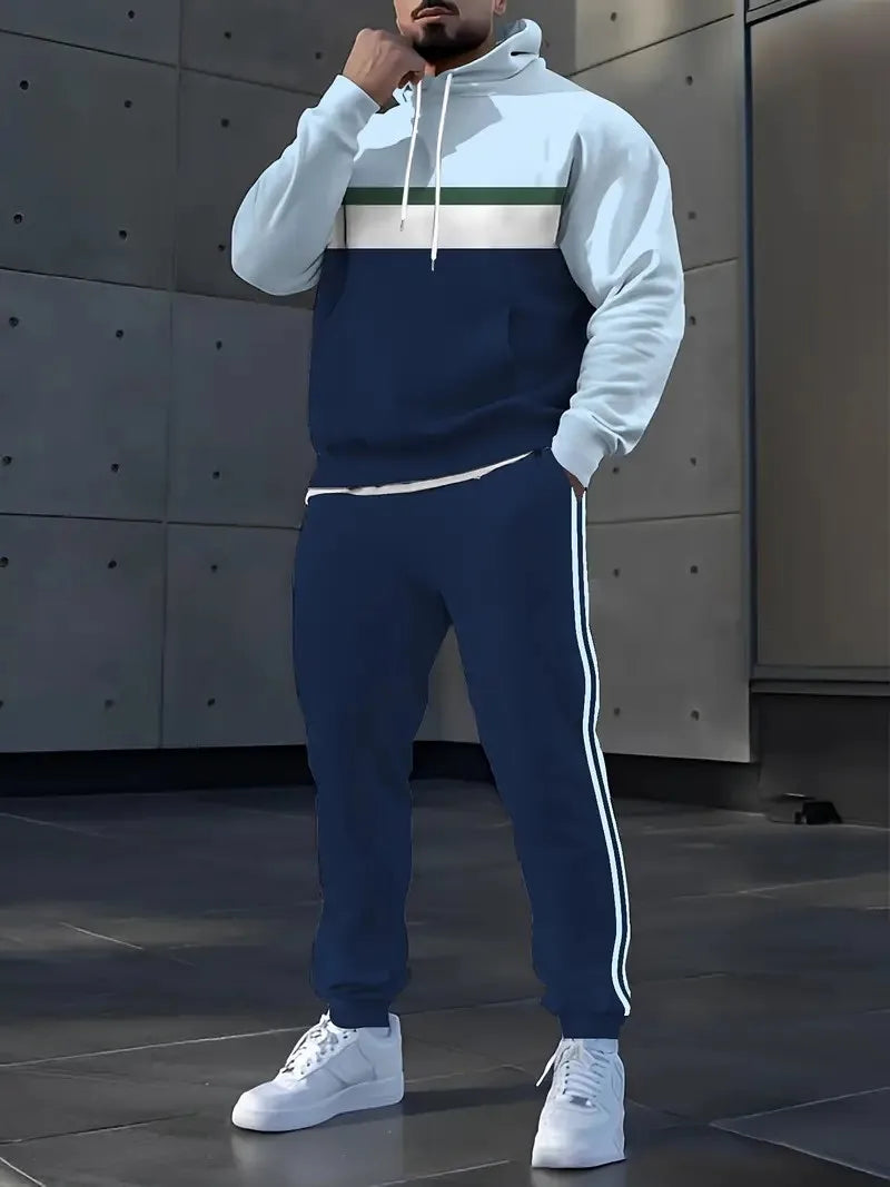 Men's Graphic Print Casual Outfit Set