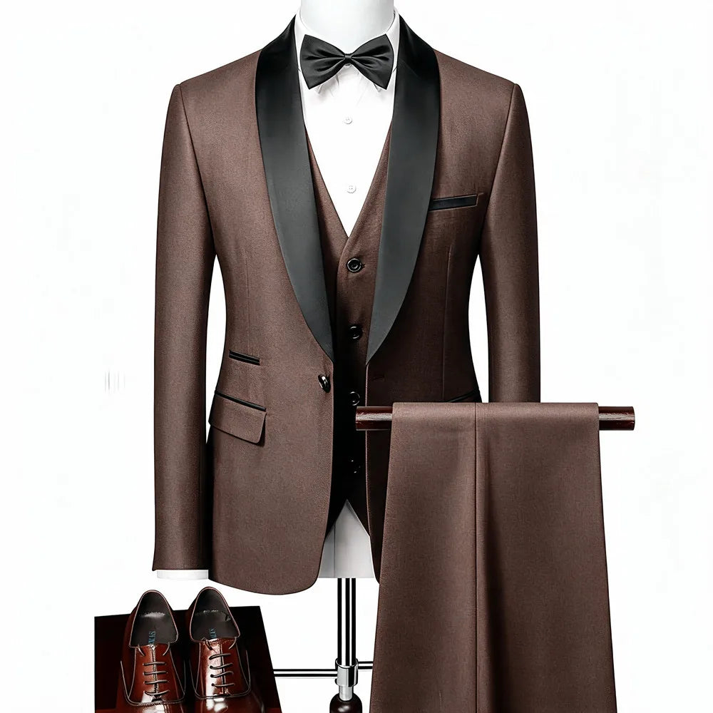 Men's One-Button Slim Fit Suit & Blazer Options