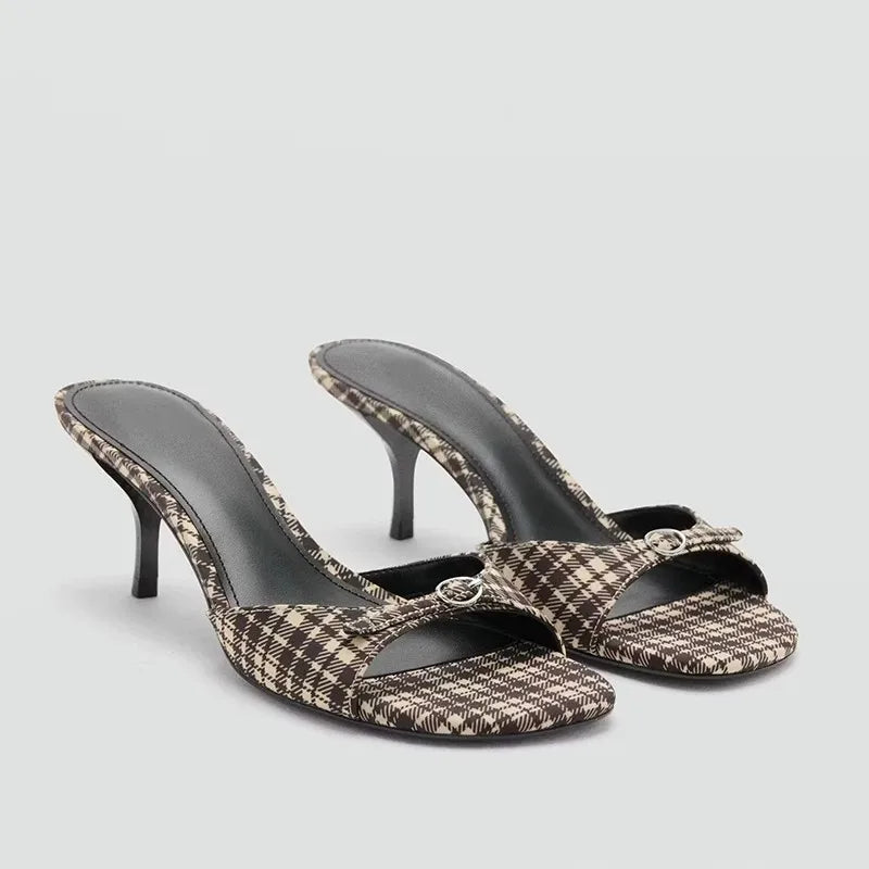 Women's Slim-Heel Open-Toe Mule Sandals