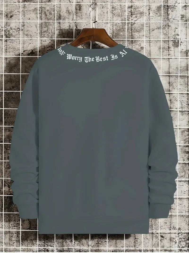 Men's Letter Print Casual Hoodie