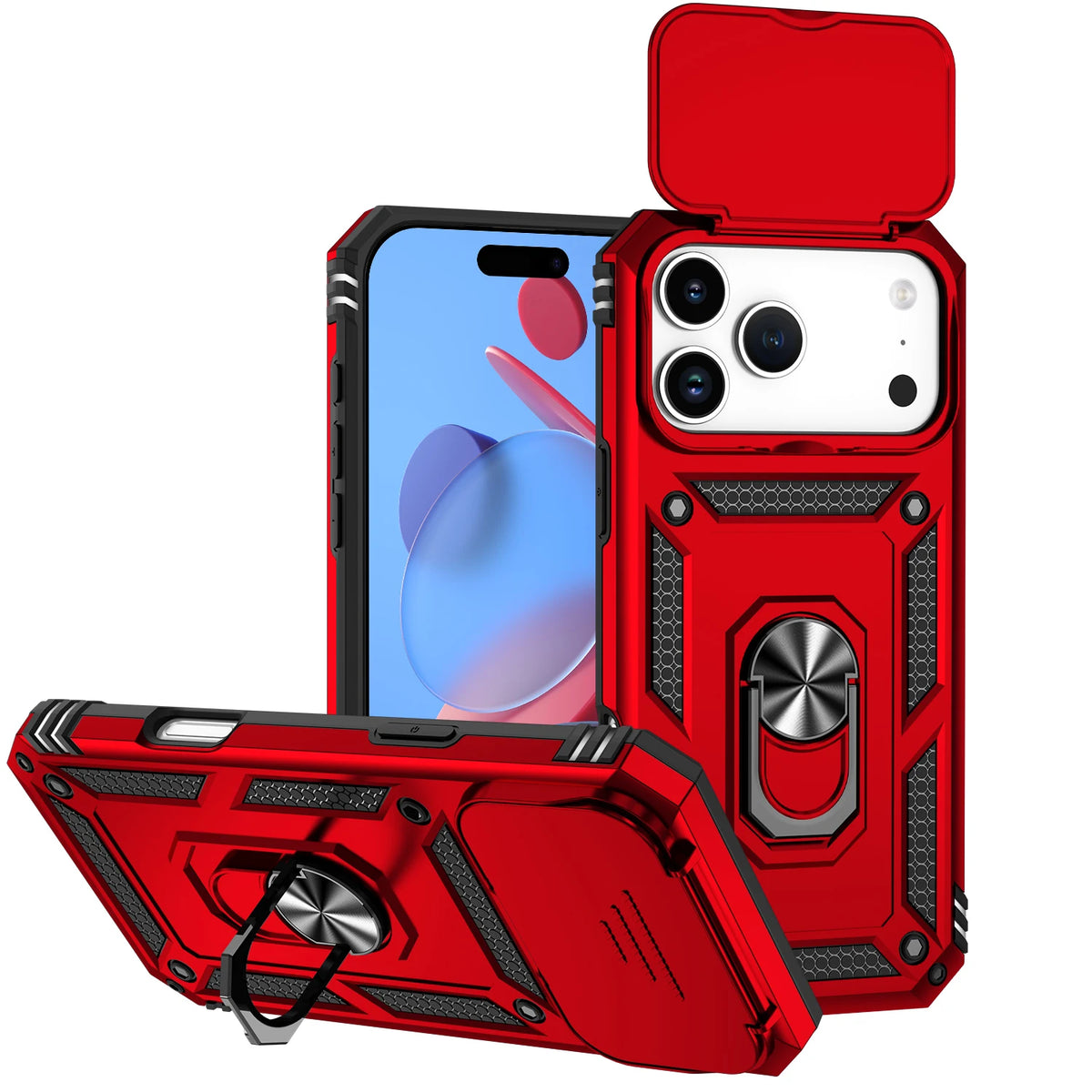 Ring Stand Phone Case for iPhone 18 Pro Max, iPhone Air, iPhone 17 Pro Max, iPhone 18 Pro, iPhone 17 Pro
