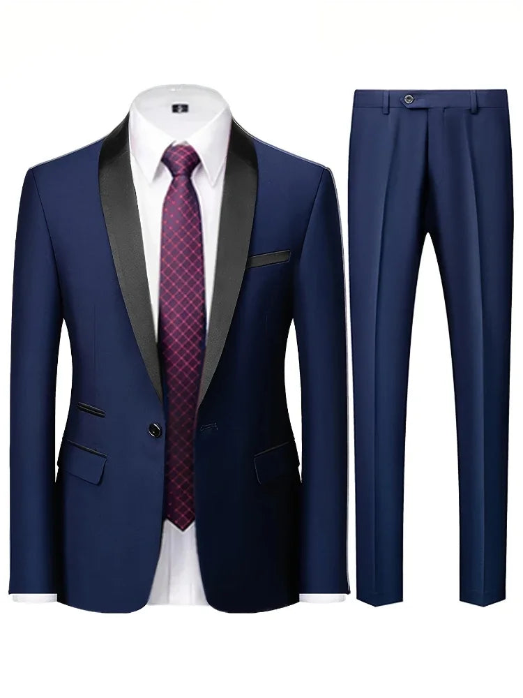 Men's One-Button Two-Piece Suit