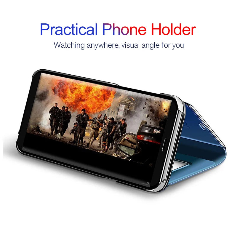 Mirror Flip Phone Case for Samsung Galaxy A20, A30, A50, A70