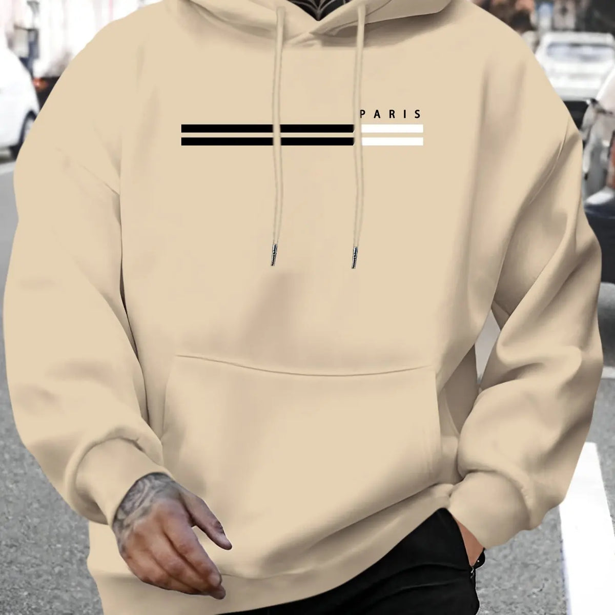 Men's Letter Print Casual Hoodie
