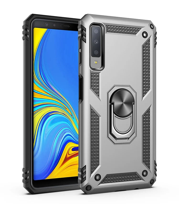 Ring Stand Phone Case for Samsung Galaxy M30, A40, A9 2018, A50, A8 Plus 2018, A40S, A7 2018 A750, A20, A20E, A70, A30, A9S, A6 Plus 2018, A6 2018, M20, A10, A8 2018, A9 Star Pro, A10E, A80, A90 4G, A2 Core A260