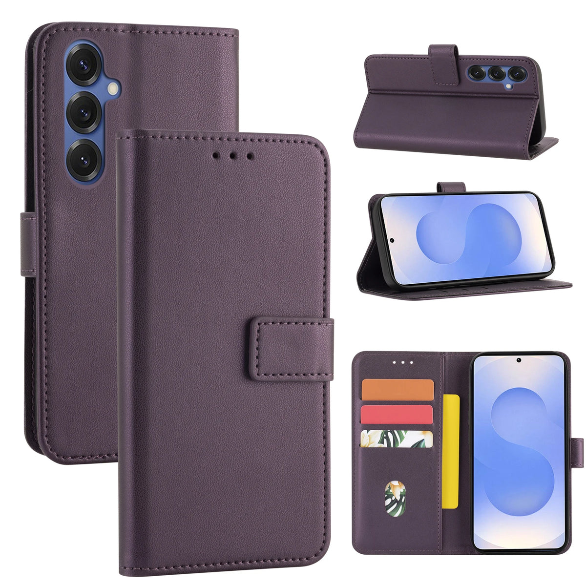 Classic Flip Wallet Phone Case for Samsung Galaxy A13 5G, A14 4G, A12, A13 4G, A15 5G, A16, A14 5G, A15 4G, A05s, A07, A10, A05, A06, A37, A57, A55, A56, A50, A51 4G, A41, A42 5G, A53 5G, A54, A52s 5G, A52 5G, A32 4G, A32 5G, A30, A31 & More Models