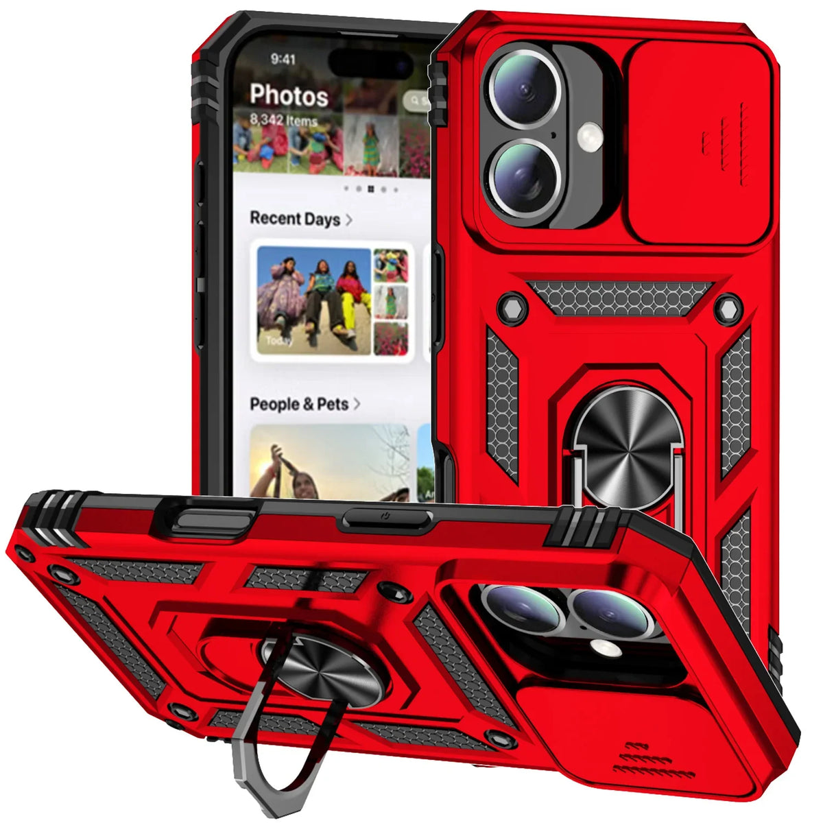 Ring Stand Phone Case for iPhone 16 Pro Max, iPhone 16 Pro, iPhone 14 Pro, iPhone 14, iPhone 15 Pro Max, iPhone 15 Pro, iPhone 16 Plus, iPhone 16, iPhone 14 Pro Max, iPhone 15 Plus, iPhone 15