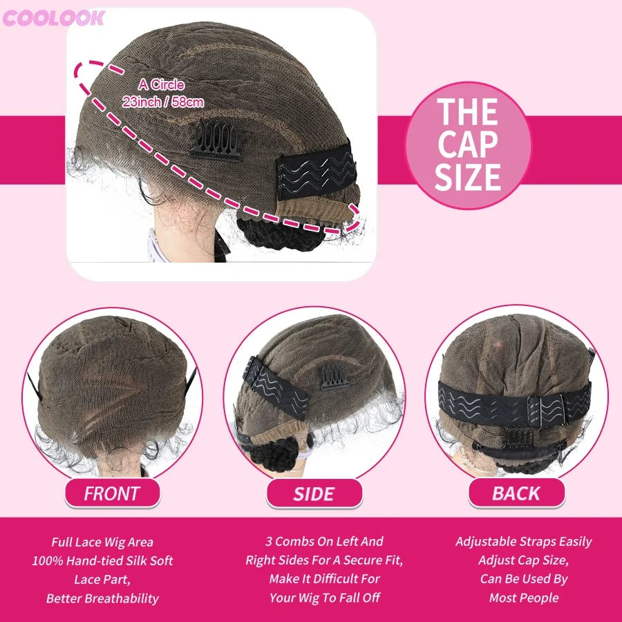 Bantu Braided Wig Synthetic Full Lace Cornrow Box Braided Wig - OSASCO