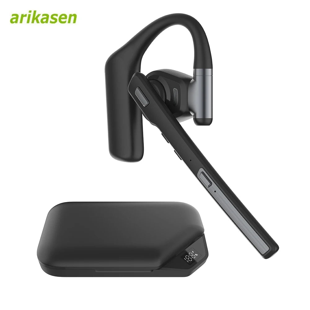 Single-Ear Bluetooth Headset with Dual Microphones