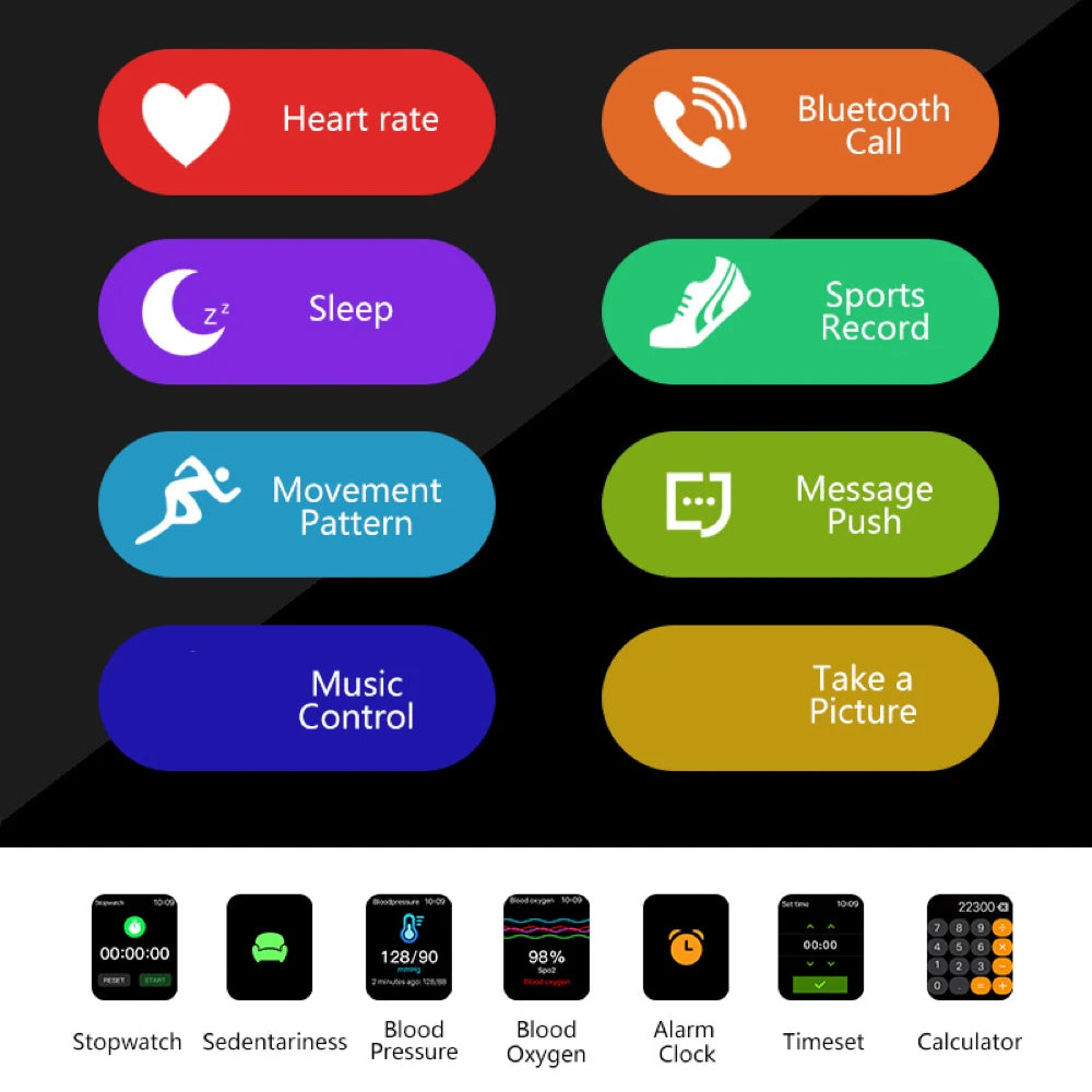 1.85-Inch Calling Smartwatch with Sleep Features