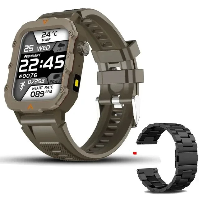 Outdoor 1.73-Inch Smartwatch with Flashlight