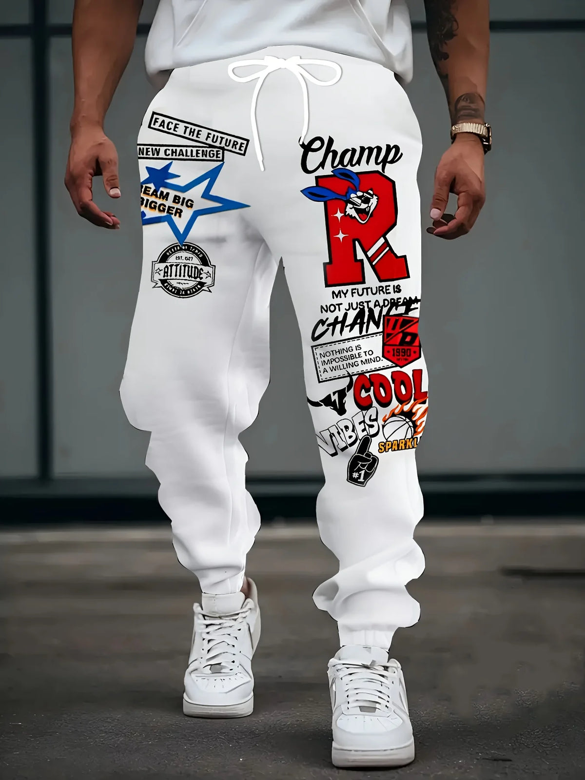 Men's Graphic Print Casual Pants