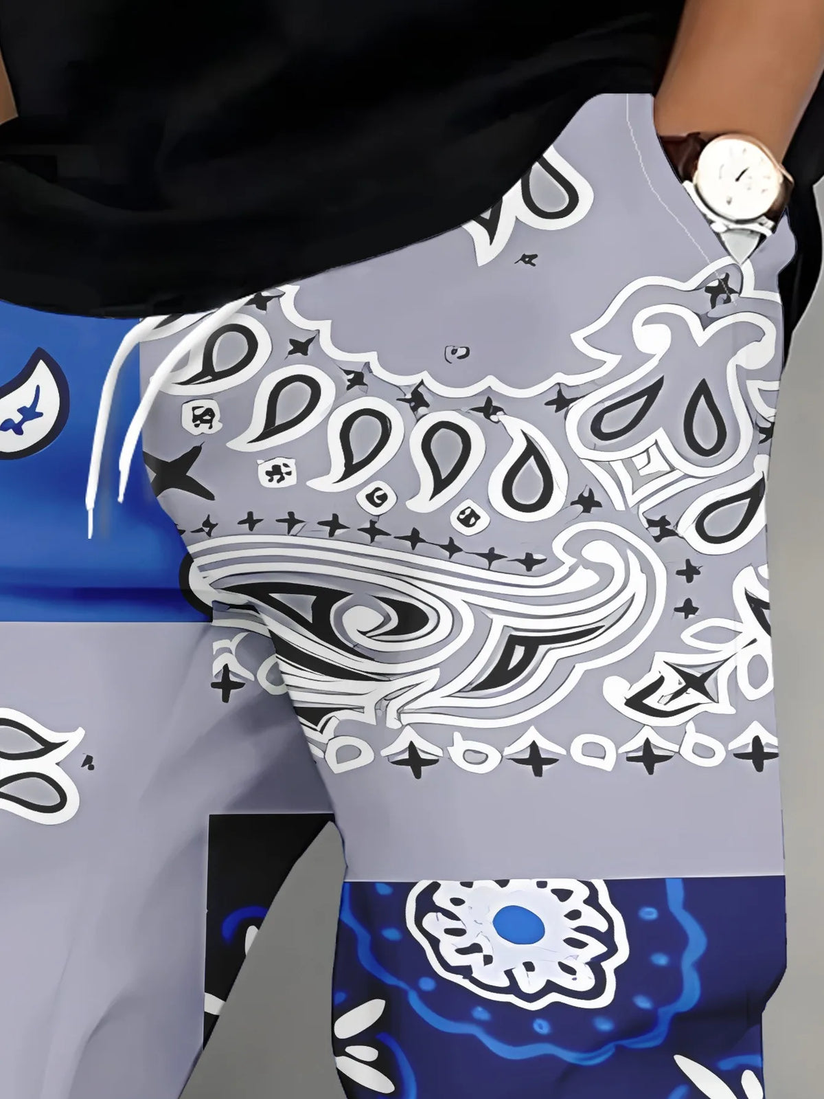 Men's Graphic Print Casual Pants