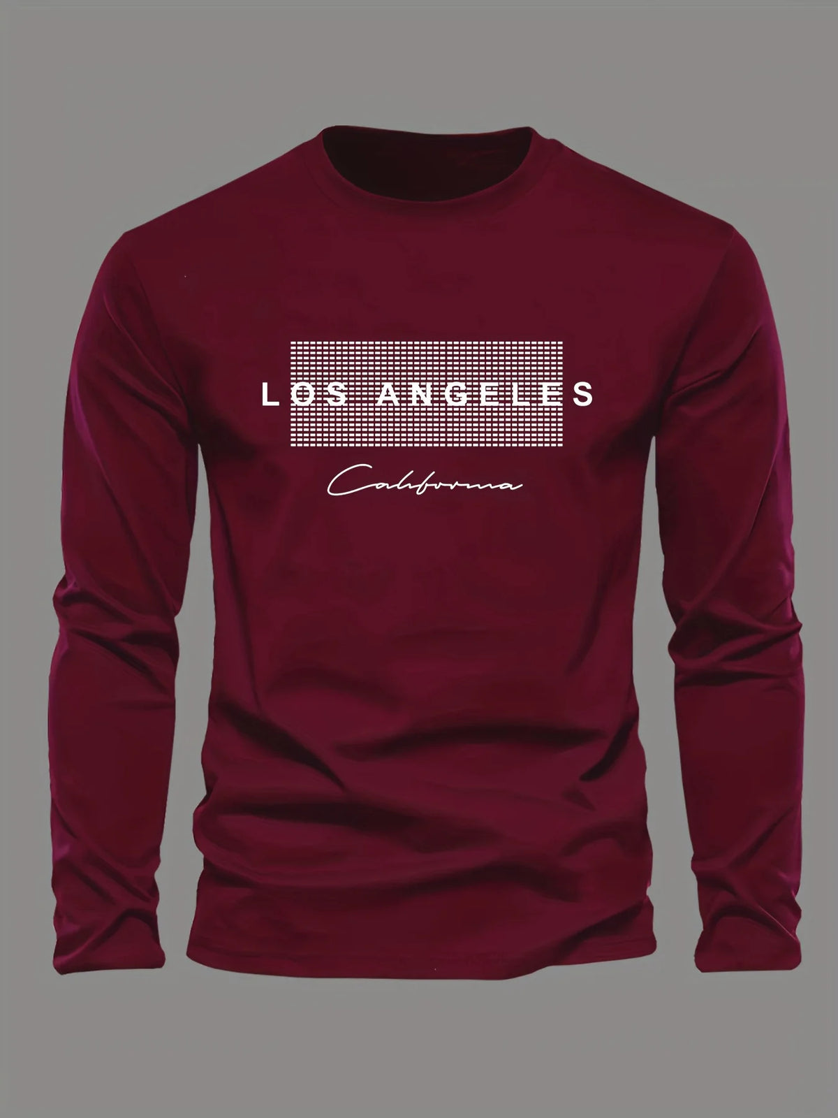 Men's Letter Print Long-Sleeve Casual T-Shirt
