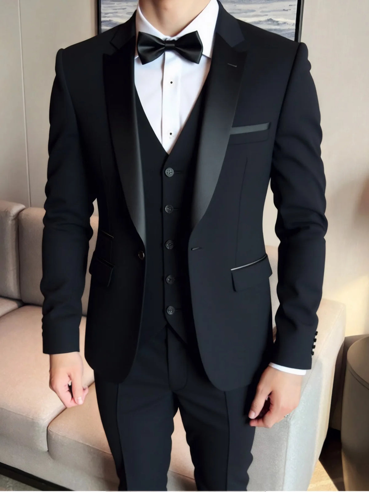 Men's Three-Piece Wedding Suit