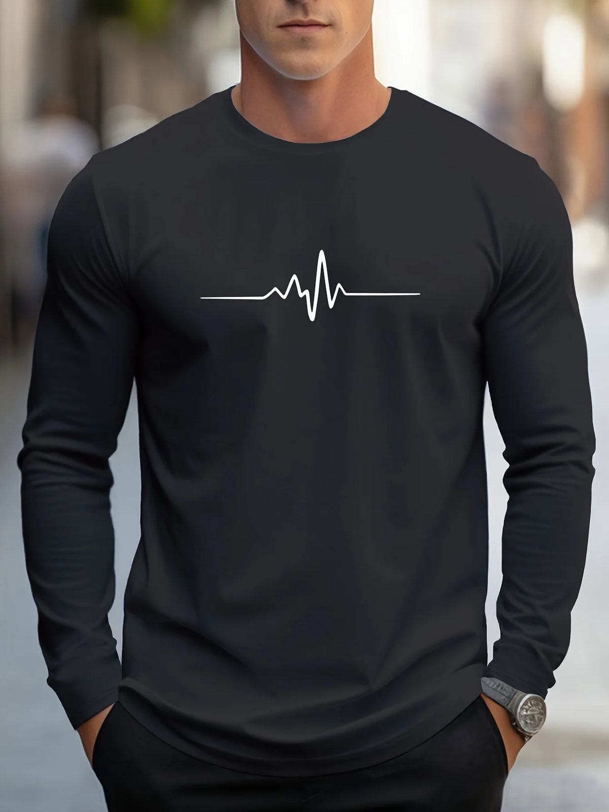 Men's Long-Sleeve Casual T-Shirt