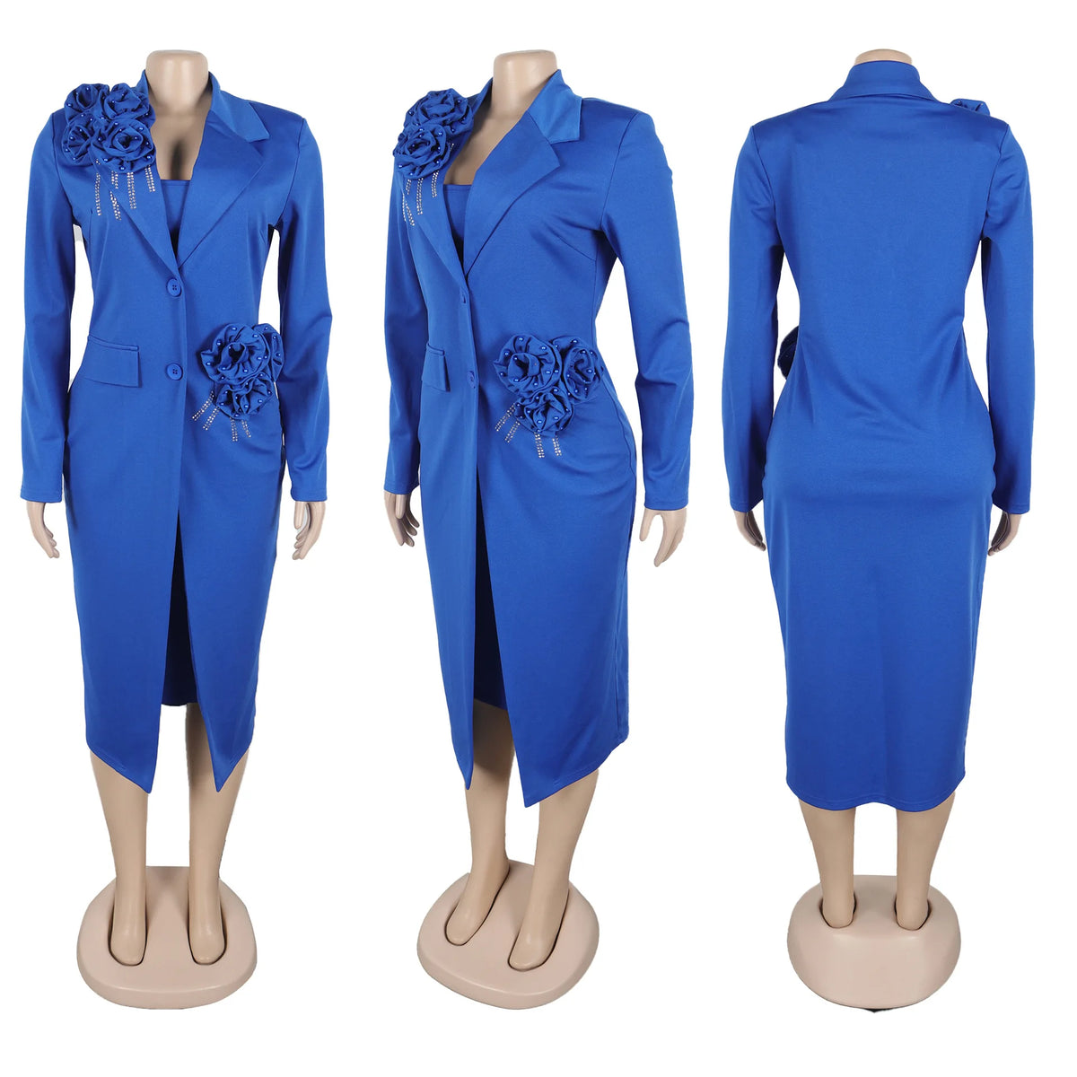 Women's Long Blazer & Dress Set