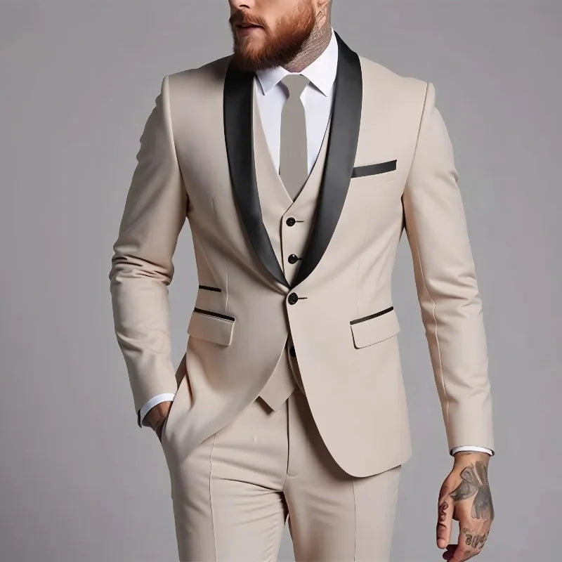 Men's One-Button Slim Fit Suit & Blazer Options