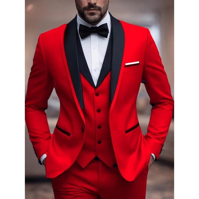 Men's British-Inspired Three-Piece Suit