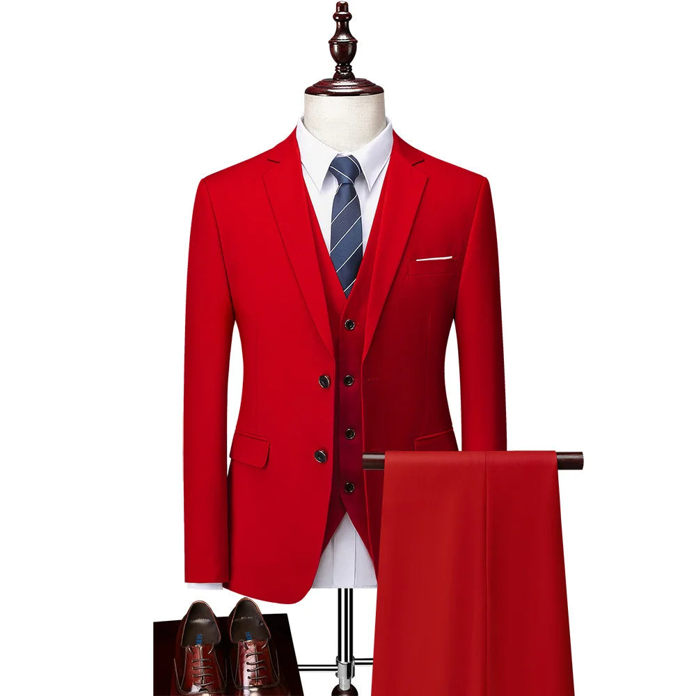 Men's Double-Breasted Three-Piece Suit