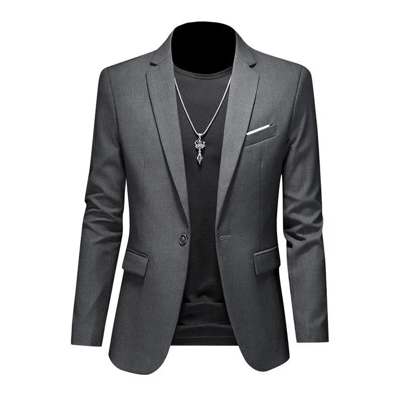 Men's Solid-Colour Business Blazer