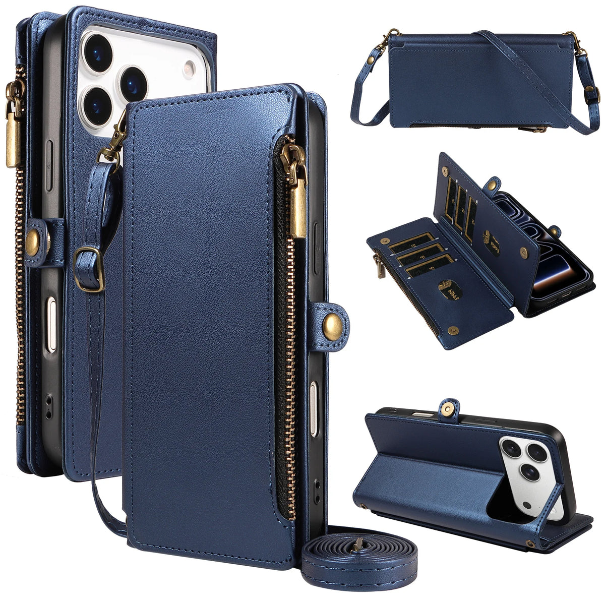 Crossbody Wallet Phone Case with Coin Pocket for iPhone 12 mini, iPhone 12 Pro, iPhone 11, iPhone 12 Pro Max, iPhone 11 Pro, iPhone 11 Pro Max, iPhone XS Max, iPhone XS, iPhone 14 Plus, iPhone 14 Pro Max, iPhone 13, iPhone 14 Pro & More Models