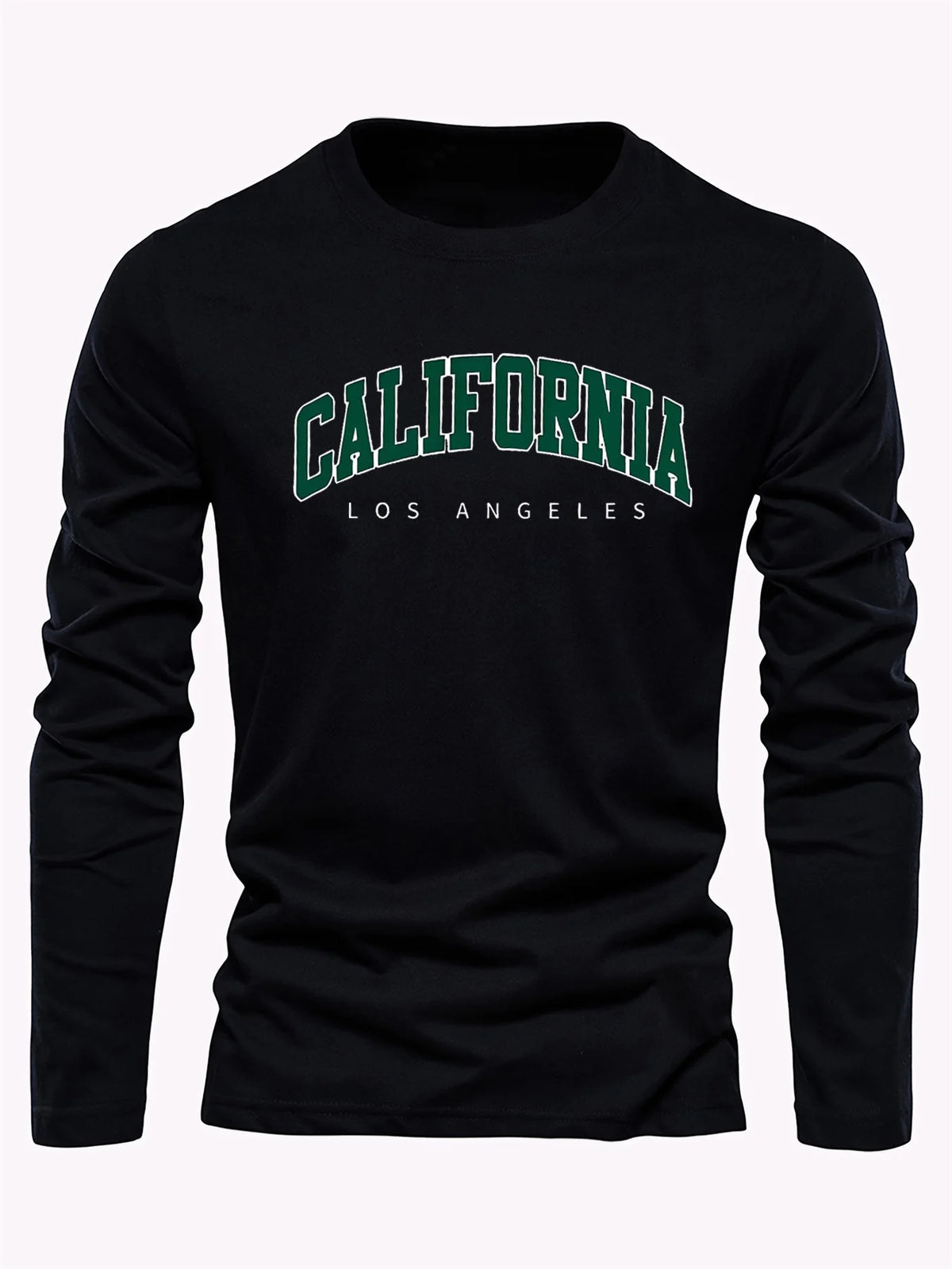 Men's Letter Print Long-Sleeve Casual T-Shirt