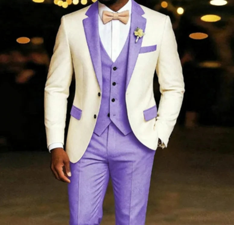 Men's Light Green 3-Piece Suit Set — product view