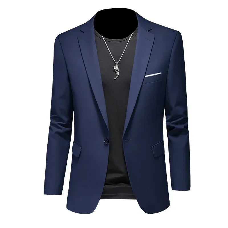 Men's Solid-Colour Business Blazer