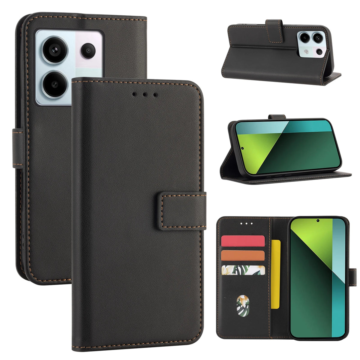 Classic Flip Wallet Phone Case for Redmi Note 11S 4G, Redmi Note 11 4G, Redmi Note 11 Pro 5G, Redmi Note 11 Pro 4G, Redmi Note 9 Pro, Redmi Note 10S, Redmi Note 10 5G, Redmi Note 10 4G, Redmi Note 8 Pro, Redmi Note 8 & More Models
