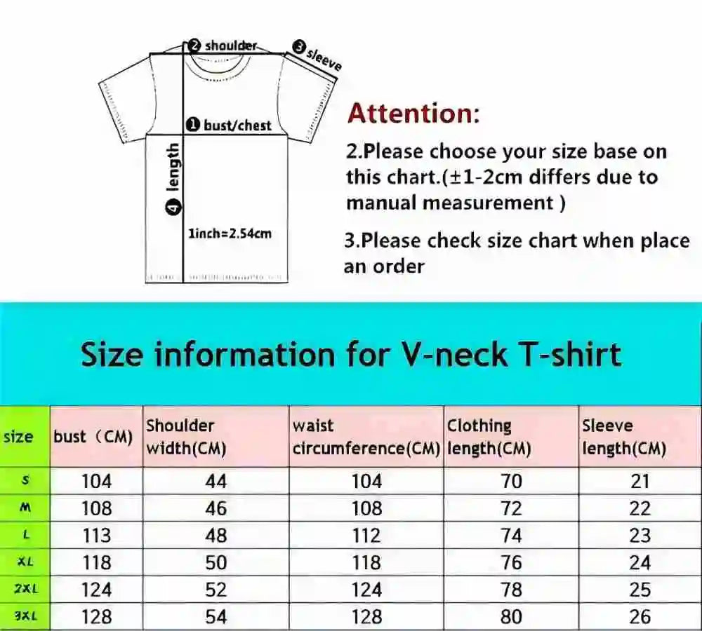 Men's Graphic Print V-Neck T-Shirt