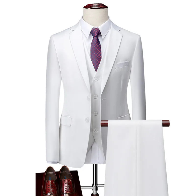 Men's Double-Breasted Three-Piece Suit