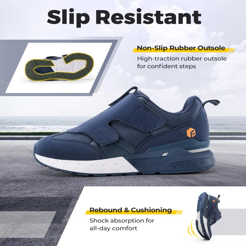 Men's Wide-Fit Slip-On Walking Shoes