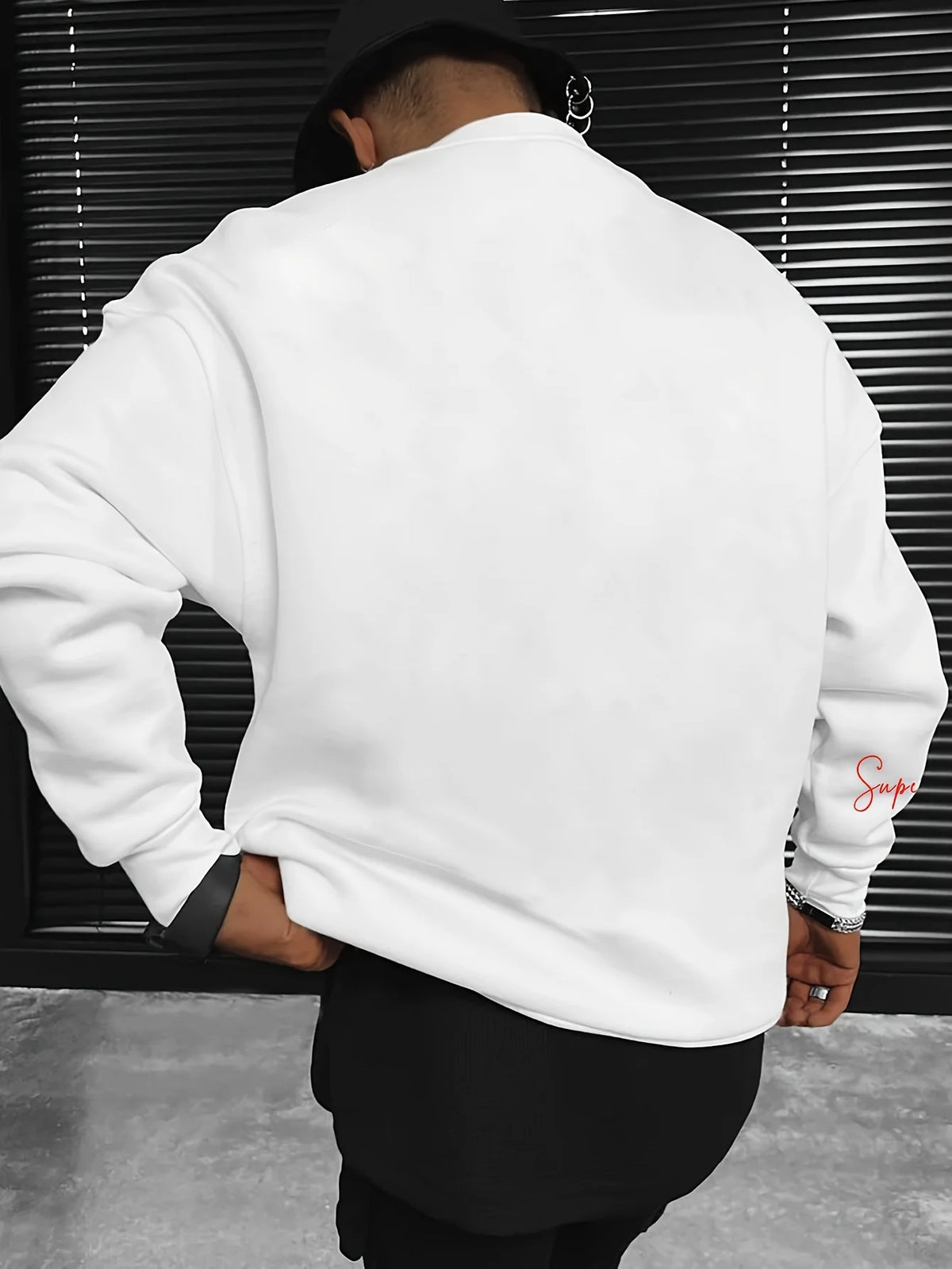 Men's Graphic Print Crew-Neck Sweatshirt