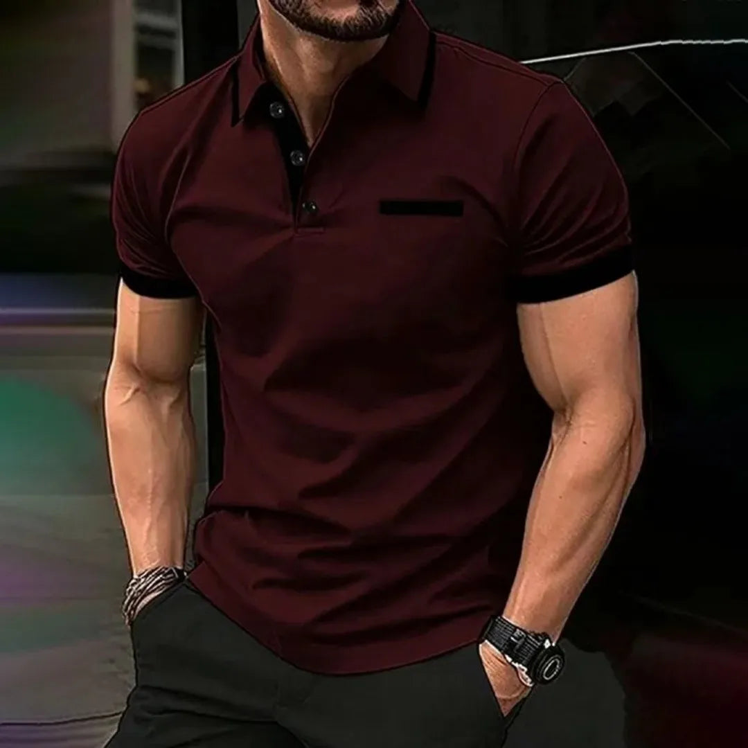 Men's Graphic Print Polo Shirt