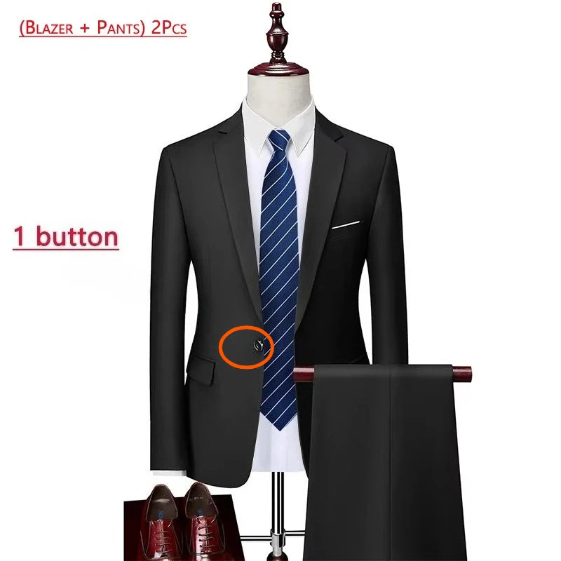 Men's Slim Fit Suit — Two- and Three-Piece Options