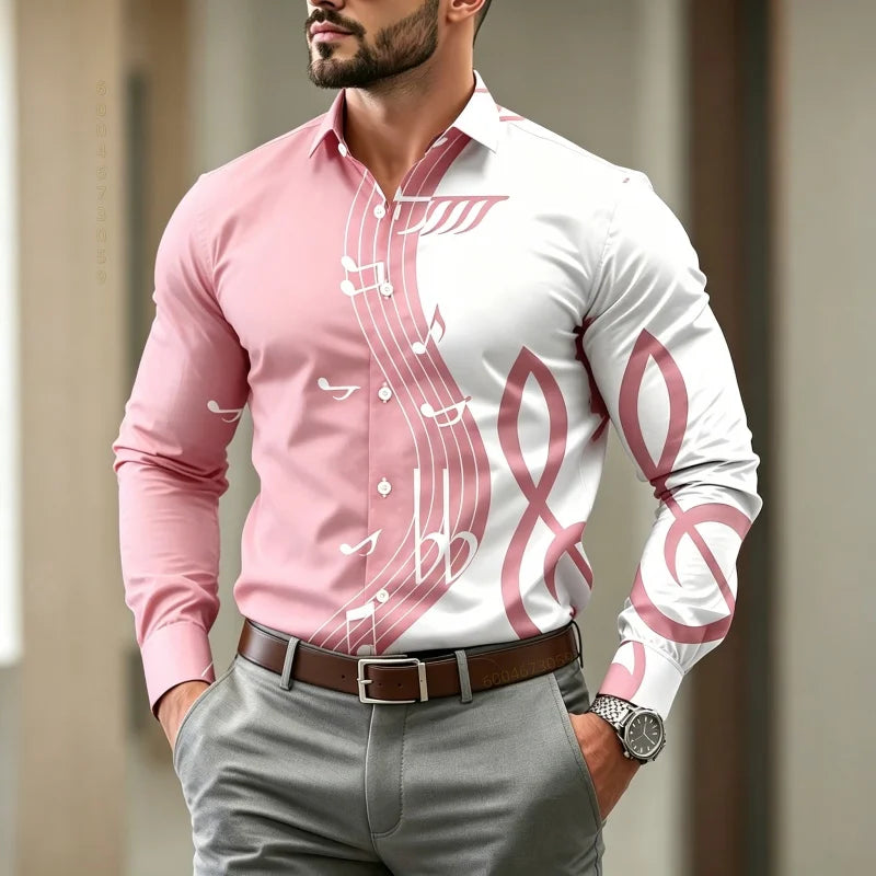 Men's Graphic Print Casual Shirt