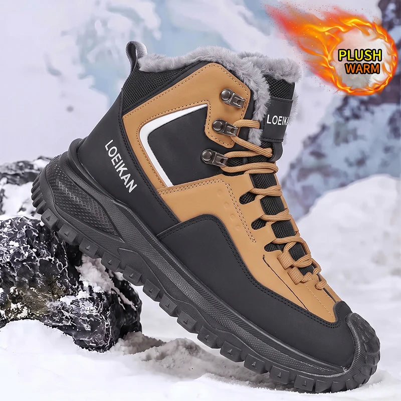 Bottines à lacets pour homme avec empiècements latéraux contrastants