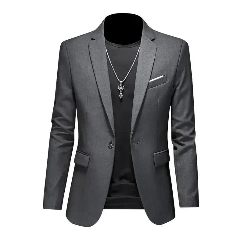 Men's Solid-Colour Business Blazer