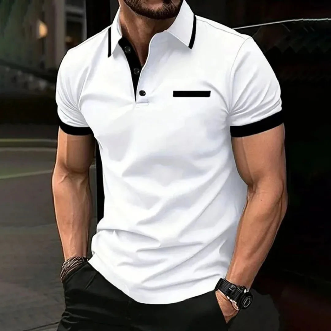 Men's Graphic Print Polo Shirt