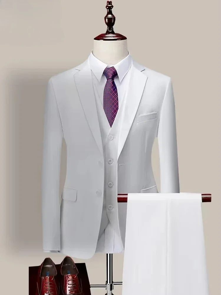 Men's Classic Three-Piece Wedding Suit