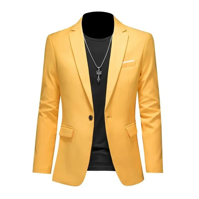 Men's Solid-Colour Business Blazer