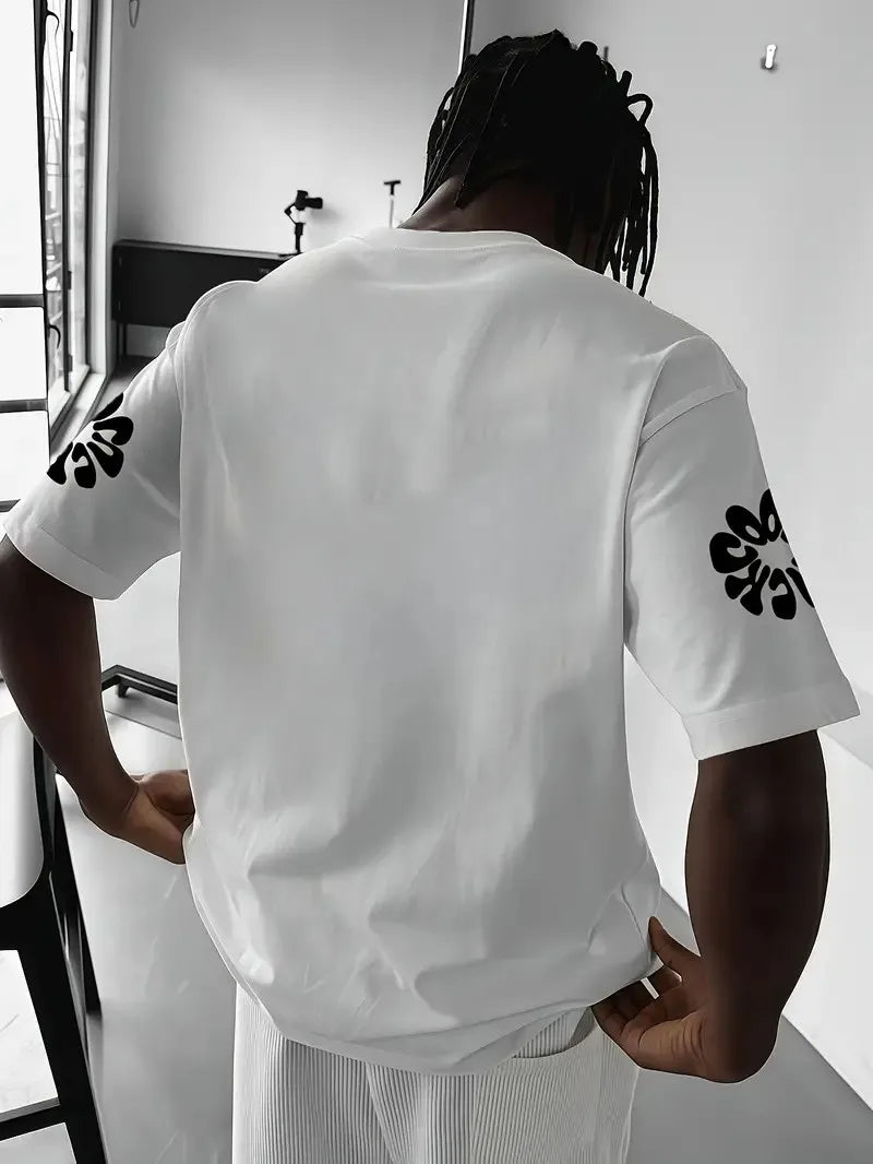Men's Floral Print Casual T-Shirt