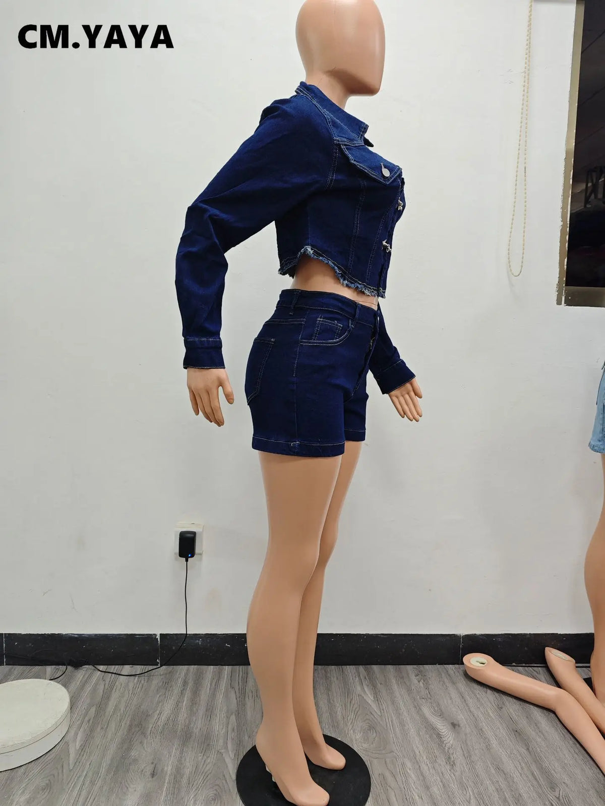 Women's Denim Jacket & Shorts Set