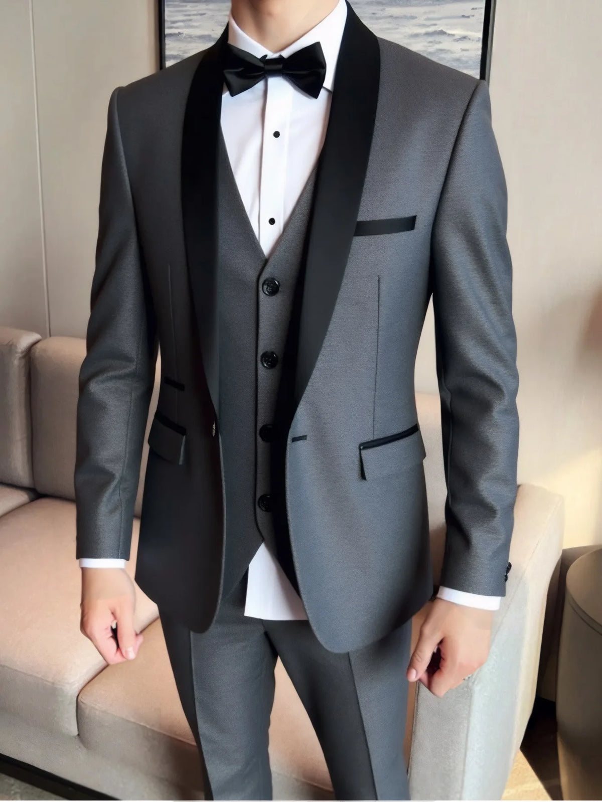 Men's Three-Piece Wedding Suit