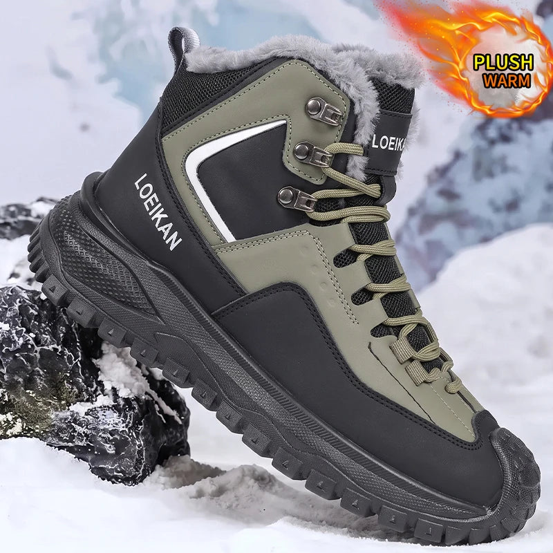 Bottines à lacets pour homme avec empiècements latéraux contrastants