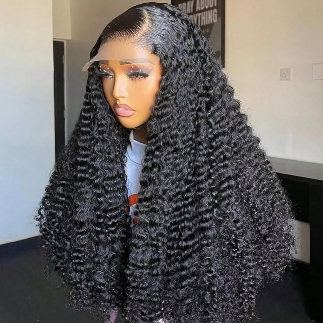 Women's Curly Human Hair Lace Wig — product view