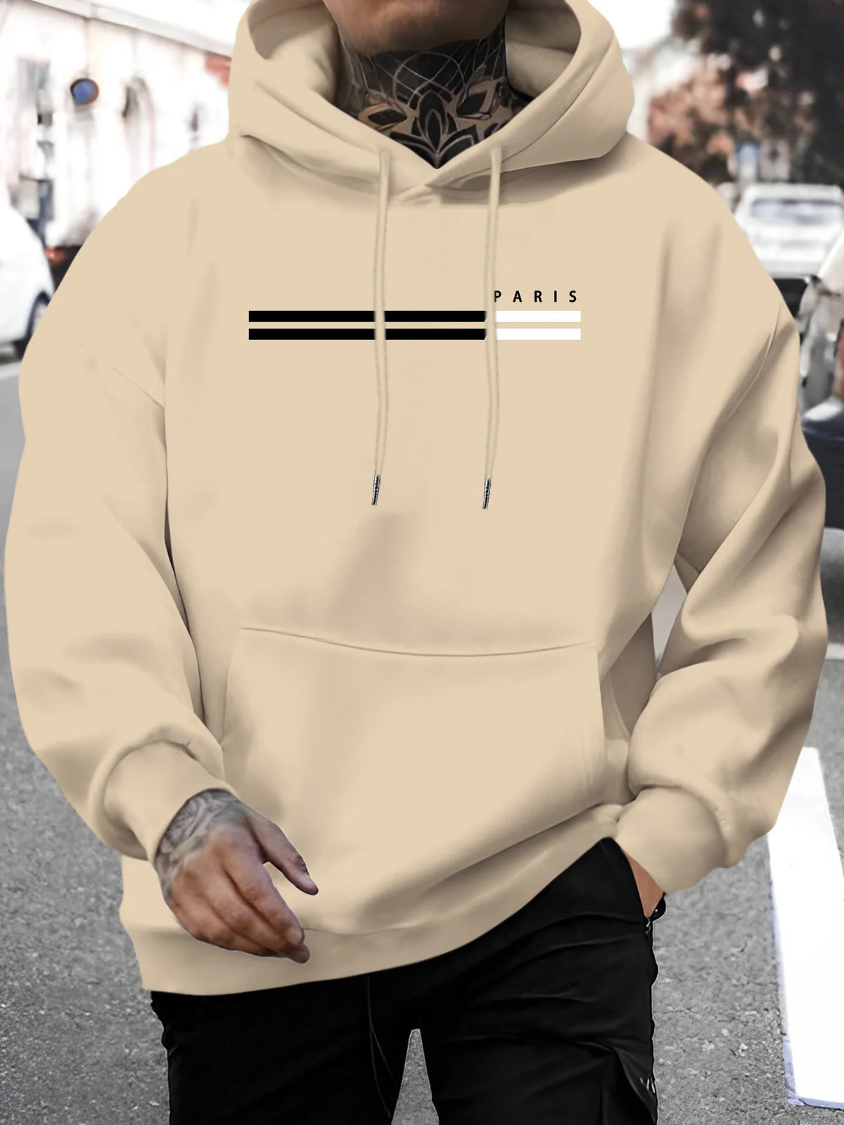 Men's Letter Print Casual Hoodie