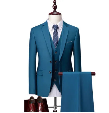 Men's Double-Breasted Three-Piece Suit