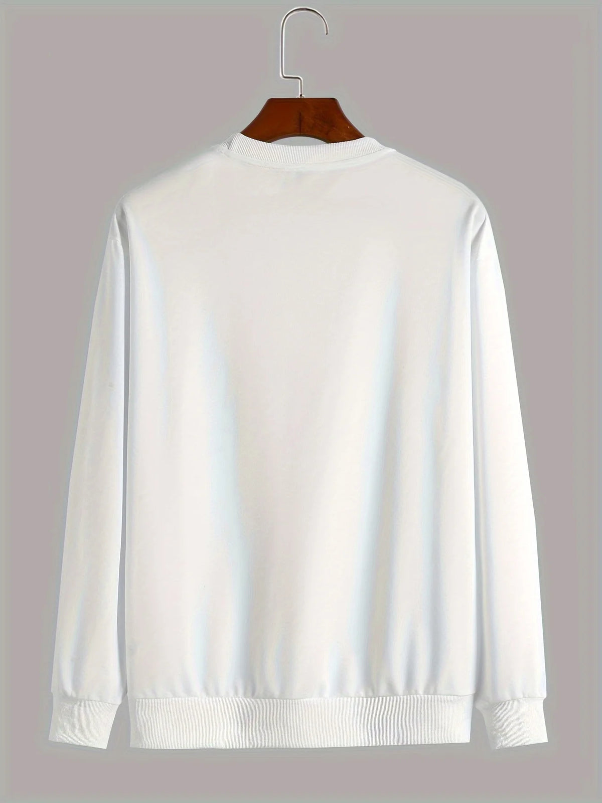 Men's Letter Print Crew-Neck Sweatshirt